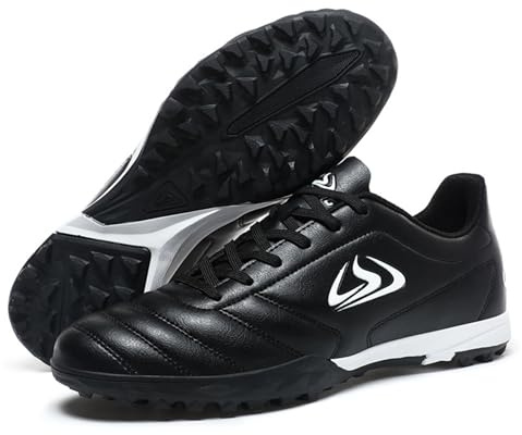 Meejia Chaussures de Football Enfant Légères et Résistantes, Crampons TF pour Gazon Synthétique, Chaussures de Sport Respirantes Antidérapantes pour Entraînement et Match