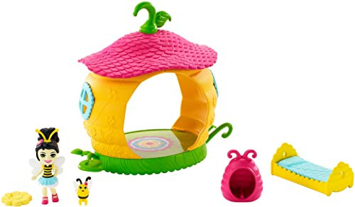 Enchantimals Coffret Petal Park Chambre Ruche avec Mini-Poupée Beetrice Abeille, Figurine Animale Pollen et Accessoires, Jouet pour Enfant, FXM99