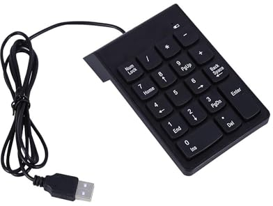 mumisuto USB Mini Ziffernblock, USB Nummernblock, Numeric Keypad, Wired Numpad 34 Tasten Tragbare Tastatur für Laptop Desktop PC Pro