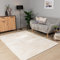 Paco Home Alfombra Salon De Habitacion Pelo Corto Se Puede Lavar En La Lavadora Lisa Suave, Tamaño:140x200 cm, Color:Crema