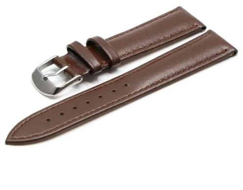 Brunt läderarmband med roséguldlås Armband 18mm 20mm klockband 22mm klocka Armband för alla klocka,Mörkbrun S,22mm