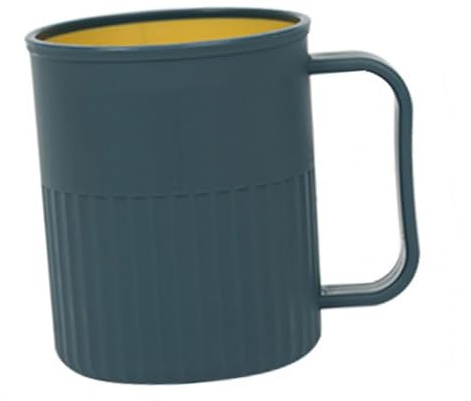 Coppa di Spazzolino da Denti in Plastica con capacità Moderata, Design Multiuso per Coppie, Uso del Bagno in Casa Stile Minimalista, Titolare di Denti, Blu Scuro