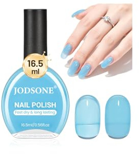 JODSONE Jelly Baby Blue Nail Polish-Esmalte de Uñas Secado Rápido - Pintauñas Azul Gominola 16.5ml de Gran Volumen