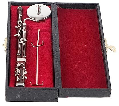 Haofy Adorno de Fagot en Miniatura, Material de Madera, Diseño Exquisito, para Decoración del Hogar, único para Amantes de la Música, 17 Cm