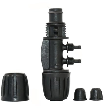 JWFBDB 20 mm for 4 PE-slangkoppling Böjda T-rör for reducerande kopplingar for lantbruksvattenrör med låsmutter(20MM-G)