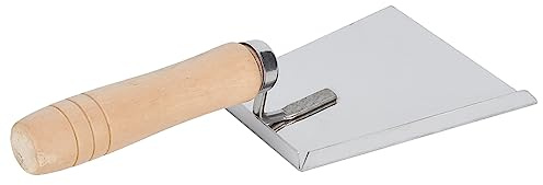Nosqew Professionellt rostfritt stål bivaxskrapa spade hög hållfasthet biodlingsverktyg för honungsskörd och med trähandtag 20 cm längd