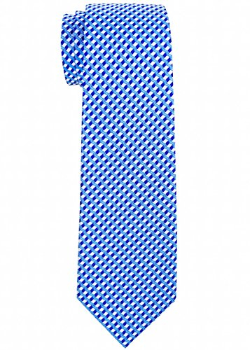 Retreez Jungen Gewebte Krawatte Wellig Zick-Zack Gestreifte - 8-10 Jahre - blau