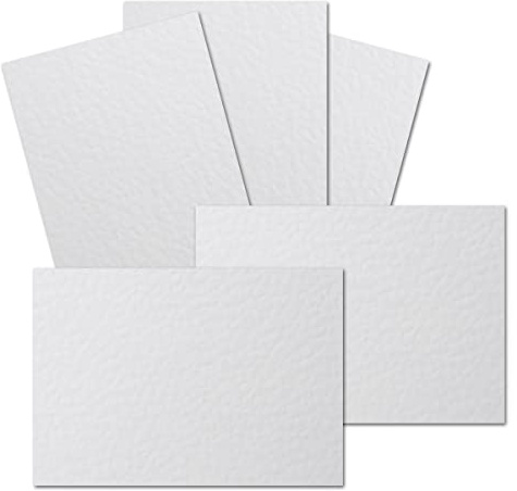 50 stycken DIN A6-kartong hamrad struktur – färg: vit – 105 x 148 mm – 250 gram per m² – ett kort utan veck – perfekt för pyssel, scrapbooking, gratulationskort – GUSTAV NYER