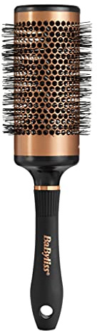 BaByliss Copper 53mm Large Thermal Round Hair Brush, Round Brush for Blow Drying, Black
