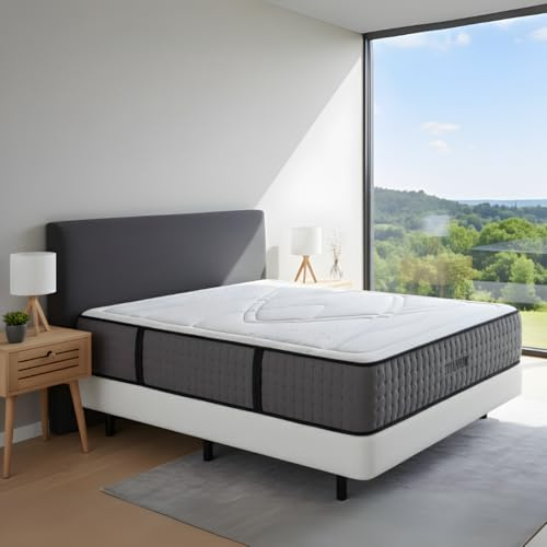 Moisury® Colchón Viscoelástico 160x200 Premium – Firmeza Alta 30 CM Altura – Colchón Ortopédico Titán – Alivio de Espalda y Alineación de Columna – Transpirable Antialérgico Ergonómico