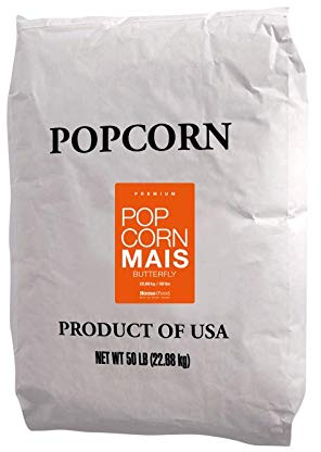 Popcornmais Premium Butterfly Mais Kinopopcorn 22,68 Kg Sack XXL 1:46 Popvolumen