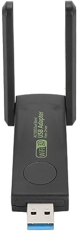 Sxhlseller Adaptador USB para PC 1300Mbps Antenas Duales 5Dbi Adaptador WiFi 5G/2.4G para PC de Escritorio Laptop 10 8 8.1 7 Vista XP, Adaptador Inalámbrico para Adaptadores de