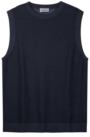 Diana Studio, Gilet Traforato in Maglia - Uomo, 100% Cotone, Smanicato, Casual Fit, Nero, M