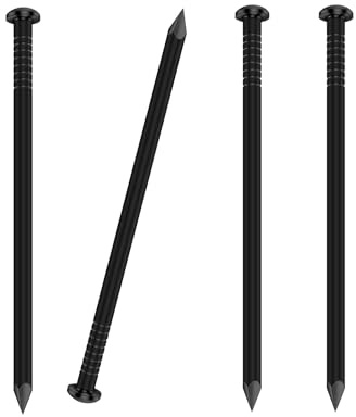 200 PCS Round Head Nails, 1-1/2 Inches Hardware Nail, Nails for Hanging Pictures, Wood Nails, Black Nails, Household Nails