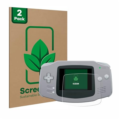 ScreenLeaf 2 Stück Schutzfolie für Nintendo Gameboy Advance GBA [nachhaltiger Displayschutz, Folie, transparent, kratzfest]
