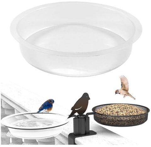 Urban Deco Vogelfutterspender zur Wandmontage, Futterstation, Vogelwasserschale, Wildvogel, Wasserplatte, Baumhalterung, Vogelfutterstation, Vogelfutterstation, Badewanne, abnehmbare Futterschale,