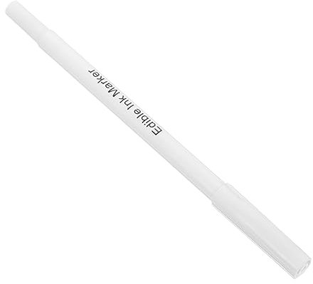 Garneck Edible Biscuit Marker Pen Portable White Food Coloring Pen for Cake Fondant Decorating Baking Art Supplies Single Pack