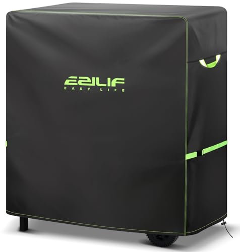 Ezilif Housse de barbecue 90 x 70 x 110 cm imperméable Oxford 420D robuste avec boucle coupe-vent et poignée réfléchissante, résistante aux UV et aux déchirures, pour Weber, Char Broil, Nexgrill