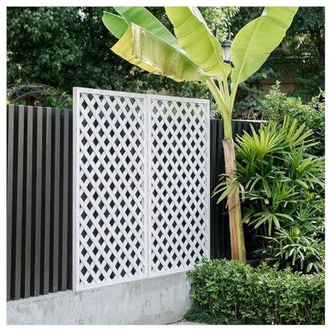 Panneau Décoratif, Clôture en Bois, Treillis De Jardin en Bois, Décoration Intérieure Et Extérieure.(90x90cm)