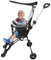 Kinderwagen, faltbar, ultraleicht, Buggy von 6 Monaten bis 4 Jahren, Reisekinderwagen, tragbar und leicht, höhenverstellbar, 3-Punkt-Gurt, verstellbares Dach (schwarz grau - faltbar)