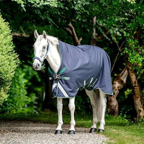 Rambo Wug Turnout Blanket, 400 Gram, Navy/Hunter Green, 66