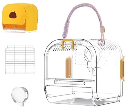 Vogeltransportbox Reisekäfig,Reisebox Für Wellensittiche Mit Herausnehmbarer Schublade | Geräumiger Ruheplatz Für Ziervögel Wie Nymphensittiche Und Wellensittiche