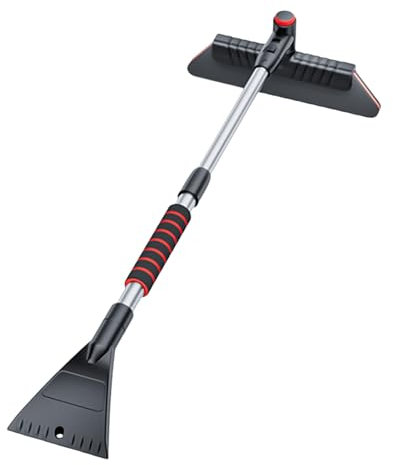 Rascador de hielo telescópico para coche, herramienta multifunción, removedor de cepillo de nieve para vehículos | autocaravanas, camiones, descapotables, coche compacto e invierno