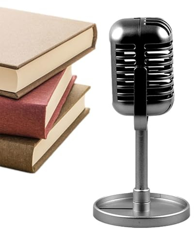 Modèle Vintage Toys – Microphone , accessoires de scène de fête | Accessoires de table décoratifs, accessoires de jeu de rôle pour événements, spectacles d' , affichage rétro ou