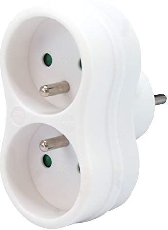 Waytex Multiprise Monobloc 2 Femelles Schuko 16A 52126