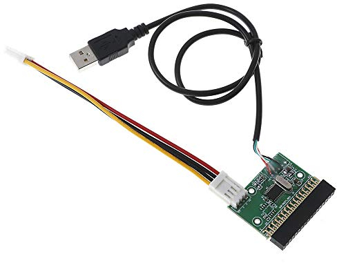 KOOBOOK 1 x Diskettenlaufwerk-Adapter, 1,44 MB, 8,9 cm (34 Zoll), 34 Pin, 34 P auf USB-Kabel, PCB-Platine mit Stromkabel.