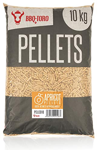 BBQ-TORO Pellets d'abricots 100% Bois d'abricot | 10 kg | Pellets à Griller et Chauffage