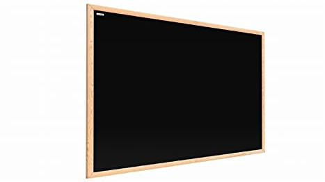 ALLboards Kreidetafel Magnetisch mit Naturholzrahmen 80x50cm, Magnettafel Schwarz, Kreide