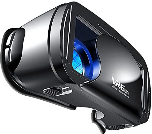 Jooles 3D VR Brille Virtual Reality Full Screen Visual Weitwinkel für 5 bis 7 Zoll Smartphone, Schwarz, iOS, Android, Smartphone