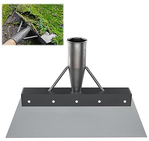 Pelle de nettoyage de jardin multifonction en acier inoxydable, pelle de nettoyage de jardin, pelle de nettoyage de mauvaises herbes, pelle de nettoyage à tête plate, outils de désherbage pour jardin,