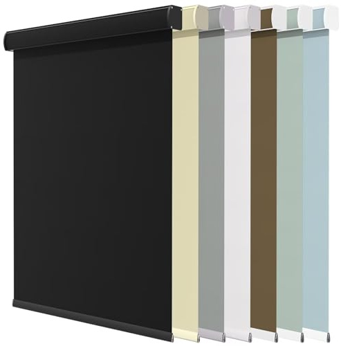 MYshade Custom Size Blinds Blackout Shades for Indoor Windows, Cordless Roller Shades Fabric Room Darkening Inside Outside Mount Customized Blinds