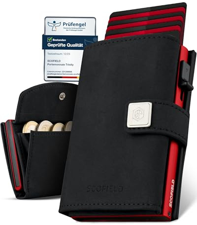 SF SCOFIELD Geldbörse Herren | Portmonee Herren für 11-12 Karten | Geldbeutel RFID Schutz | Portemonnaie | Wallets for Men | Smart Wallet | Kreditkartenetui | Slim Wallet | Kartenetui Klein