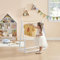 Little Helper Montessori Natural Wood Clothes Rail for Toddlers | Free-Standing Eco Solid White Painted Pine | Height 96 cm