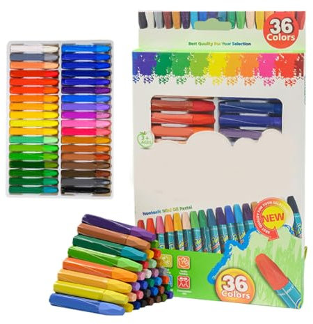 Pastelli a olio per artisti, morbidi pastelli a olio, esagonali, morbidi gessetti pastello per artisti, set di arte a olio vivace con matite colorate esagonali in 36 diversi colori per schizzi