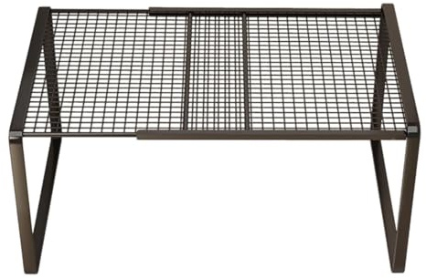 Organizador de armario extensible y apilable, separadores de metal, estantes extraíbles para zapatero, cocina y baño, estantería que ahorra espacio para el hogar, estudiantes, oficina y familias