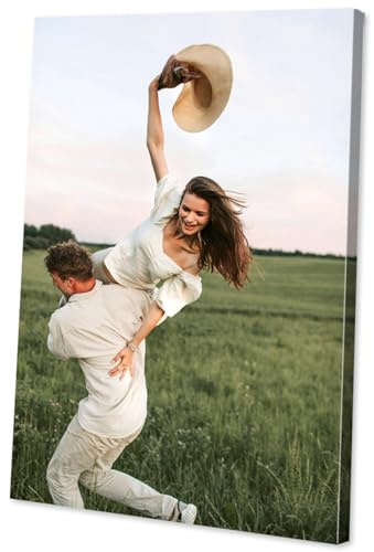 Muralscape Fotos en lienzo personalizadas sin marco, póster personalizado con impresión fotográfica de retrato de mascotas, recuerdo de vacaciones, lienzo personalizado para familia, fiesta, regalo de