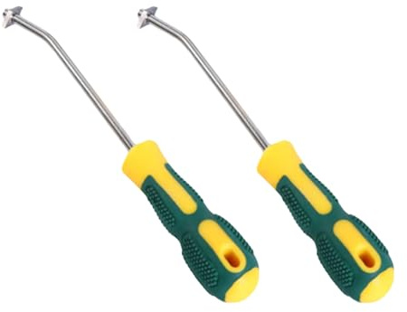 FOMIYES Herramienta para Juntas de Baldosas 6 Pulgadas, 2 Piezas Quitamanchas y Limpiador de Huecos de Azulejos, Herramienta Compacta y Antideslizante para Limpieza de Lechada Hogar