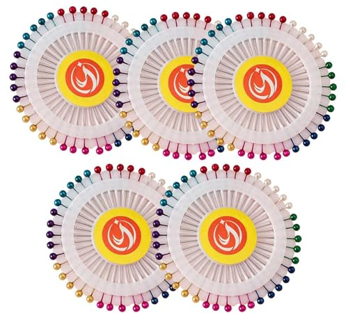 Knappnålar Med Färgglada Huvuden | Flerfärgade Pärlhuvuden Av Stål Multifunktionella 200 Stycken - nålar för quilting - för sömnad, korttillverkning, smyckestillverkning, dekoration, DIY-projekt, tyg,