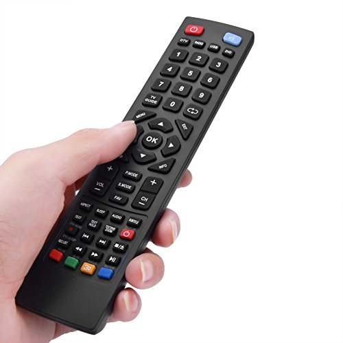 Television Remote Control For Alba Bush/Technika/Blaupunkt/SHARP/E-Motion, High Sensitivity, Low Power Consumption, Replacement Remote, Black