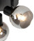 QAZQA - Art Deco Deckenleuchte I Deckenlampe I Lampe I Leuchte schwarz 3-flammig Spotbalken5 cm mit Rauchglas 3-flammig Spotbalken-Licht - Vidro I Wohnzimmer I Schlafzimmer - Rund - LED geeignet E14