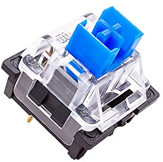 Outemu (Gaote) Blue Switches, 65-Pack, 3-Pin Clicky & Tactile (50gf) Dustproof Key Switches, Cherry MX & Gateron Compatible for DIY Mechanical Keyboard Replacement