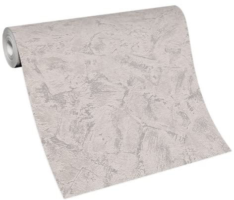 Erismann Uni Struktur Vlies Tapete Spachtelputz Putzstruktur einfarbig kiesel grau 6081-37