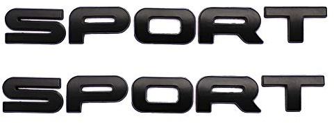 2 st 3D metall sport emblem logotyp bil bagageutrymme baklucka emblem bilmärke dekal bilklistermärke (svart)