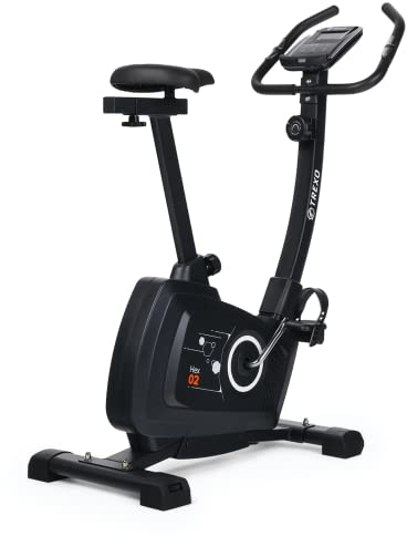 TREXO Hex Stationärer Heimtrainer mit Funktionscomputer, magnetischem Widerstandssystem, stabiler Konstruktion und 4kg Schwungrad Schwarz EB-H02