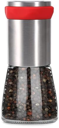 Chili Mühle zum Selbstbefüllen, Gewürzschneider mit Edelstahl Schneidwerk, Chilischneider für grobe Gewürze & Chili, Chilischneider Gewürzmühle Kräutermühle- 140ml