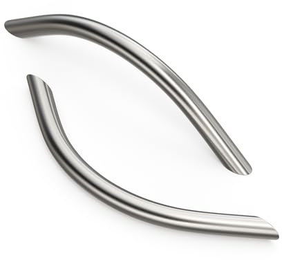 goldenwarm 10 Pack Bow Kitchen Cabinet Door Handles 128mm Cupboards Drawers,Brushed Nickel Drawer Furniture Handles,Pull Handle Stainless Steel